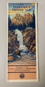 Original Vintage 1947 Montana Fold-out Highway Map Nice Condition - Picture 1 of 4