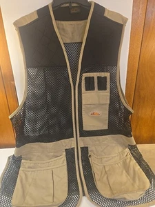 Fieldline Mesh and Canvas Fishing or Hunting Vest Black and Khaki Size XL-XXL - Picture 1 of 6