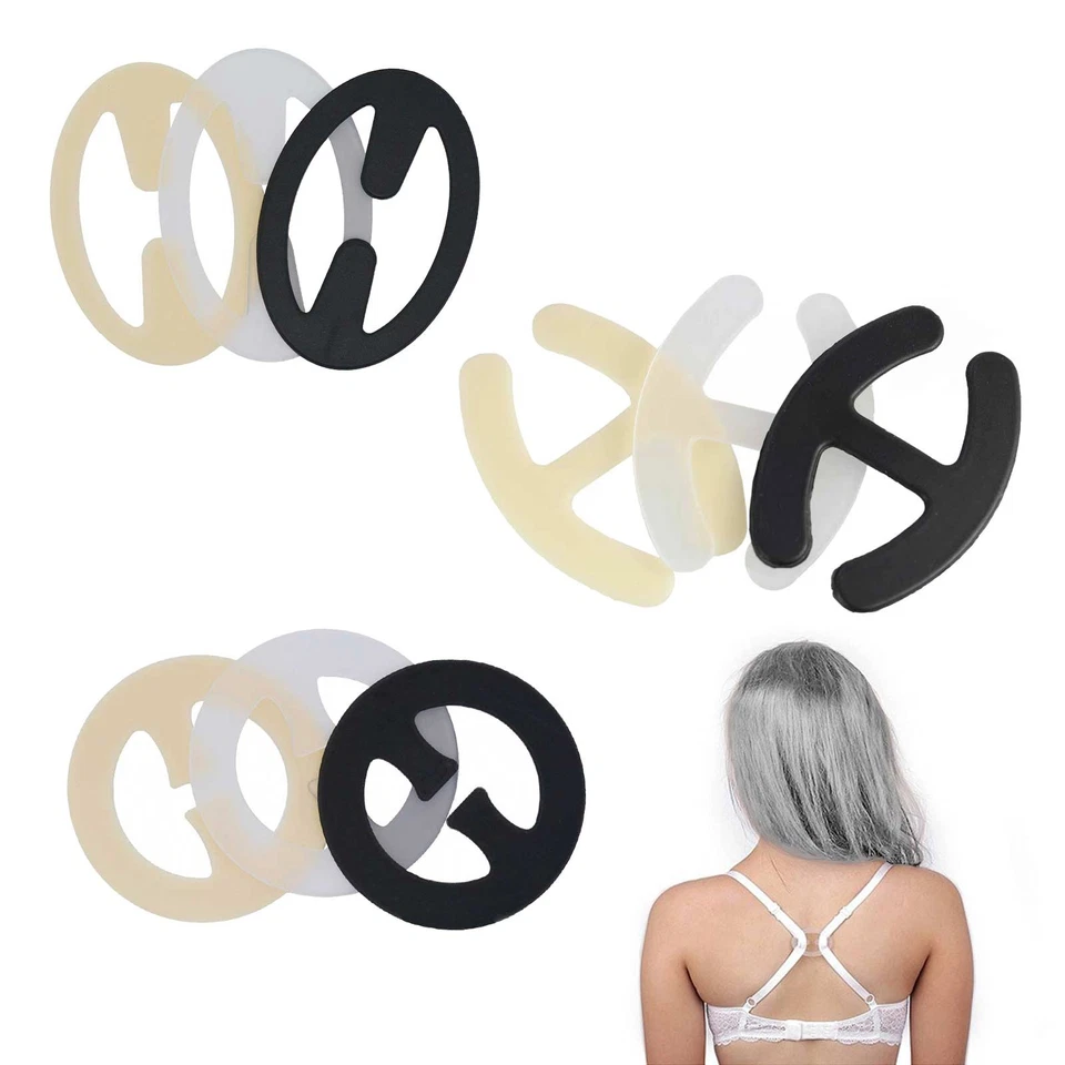 3 Bikini BH-Träger Clip Klammern Spange Kunststoff, in 3 Farben (0,78€/1Stk) - Bild 1 von 1