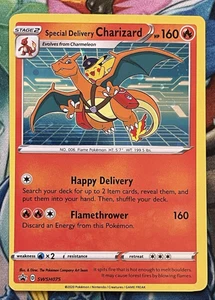 Special Delivery Charizard SWSH075 SWSH Pokemon Promo Off Center Error - Bild 1 von 4