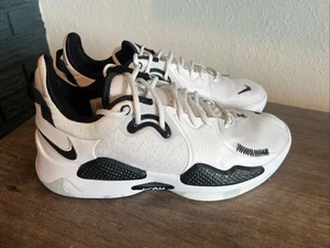 Nike PG 5 TB Size 10.5 Men’s White Black Clean - Picture 1 of 12