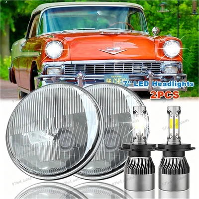 Faros LED redondos 130W 7" haz alto/bajo para Chevrolet Bel Air 1950-1957 2 un. Foto 1 de 4
