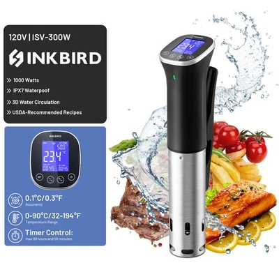 Inkbird 1000W Sous Vide Machine WiFi Precision Cooker Waterproof 0-90°C/32-194°F - Image 1 of 4