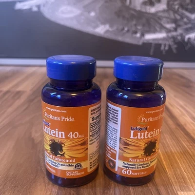 Lote De 2 Puritans Pride Luteína 40mg Con Zeaxantina 60 Cápsulas Blandas Exp 08/27 Foto 1 de 4