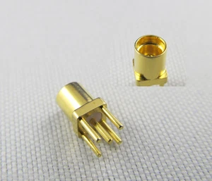 5pcs PC Board PCB Mount Center Solder MMCX Female Straight RF COAXIAL Connector - Picture 1 of 8