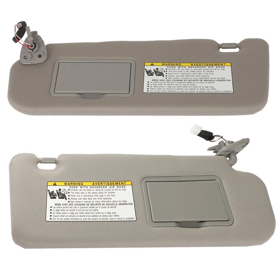 Pair Right Left w/Light Gray Sun Visor For Hyundai Sonata 2006-2008 with Sunroof Foto 1 de 4