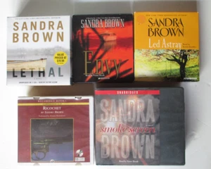 5 Sandra Brown CD Audiobook Lot Envy, Richocet, Smoke Screen, Lethal. Led Astray - Picture 1 of 1