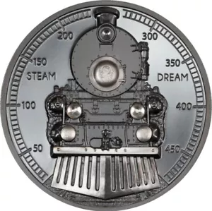 Moneda de plata HRF TRAIN STEAM DREAM 2023 $10 2 oz - Islas Cook - Imagen 1 de 3