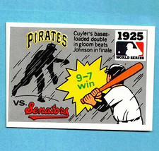 1971 Fleer  LAUGHLIN WORLD SERIES 1925 Pirates v. Senators #23 BLACK BACK NRMT