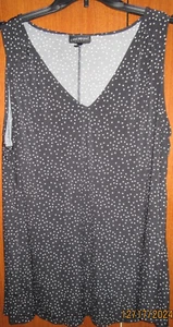 Lane Bryant Polka Dot Tank Tunic Sleeveless Sz 22 24 Polyester Spandex Bust 52 - Picture 1 of 5