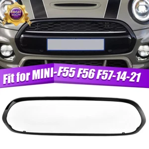 Gloss Black Front Bumper Grille Surround Cover For Mini Cooper F55 F56 F57 14-21 - Picture 1 of 10