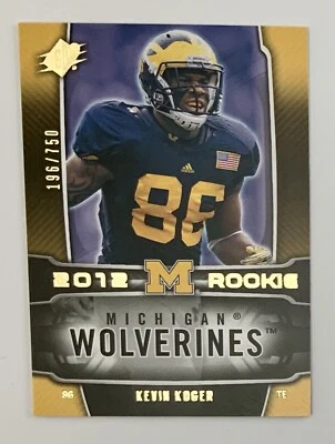 2012 SPx Football #196 750 Kevin Koger Card #168 Rookie RC Wolverines 🏈🔥 Nice! - Image 1 of 4