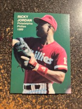 Ricky Jordan Phillies 1989 Pacific Rookies Superstars Two RARE UNLICENSED #3