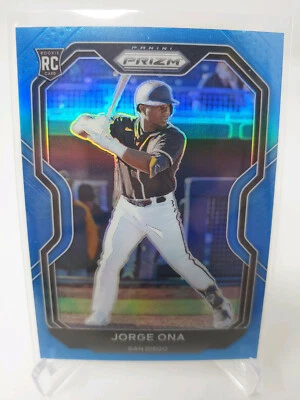 2021 Panini Prizm Carolina Blue Prizm Jorge Ona RC #209 Tier III Padres - Image 1 of 2