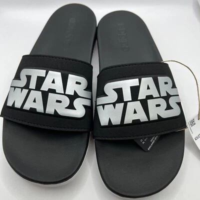 Sandálias Adidas Star Wars Adilette Comfort Big Kids tamanho 6 meninos slides pretas novas na caixa - Imagem 1 de 4