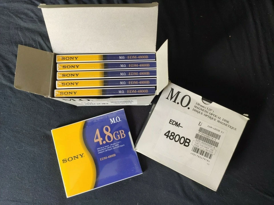 5 unit pack Sony EDM-4800B magneto optical discs NEW OEM SEALED - Bild 1 von 1