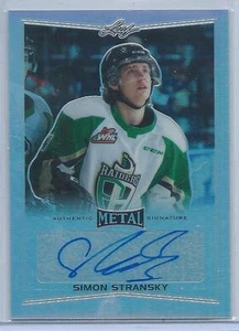 2015-16 ITG Leaf Metal SIMON STRANSKY #BA-SS3 Autograph Prince Albert Raiders - Picture 1 of 1
