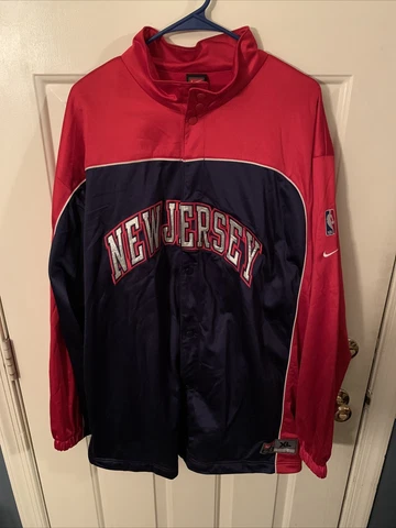 Vintage New Jersey Nets Nike WarmUp Jacket Size Adult XL Cover