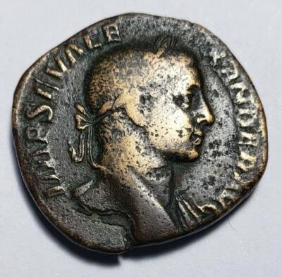 Sestertius Severus Alexander Rome AD 225-235, Sol, "Sun God" Bronze - Image 1 of 2