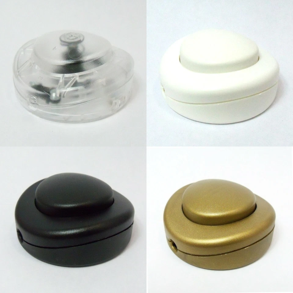 FLOOR LAMPS FOOT SWITCH INLINE PUSH BUTTON  3 OR 2 CORE FLEX 65mm BRANDED - Image 1 of 1