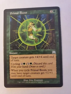 MTG Magic The Gathering Card Primal Boost Instant Green Onslaught 2002 - Image 1 of 2