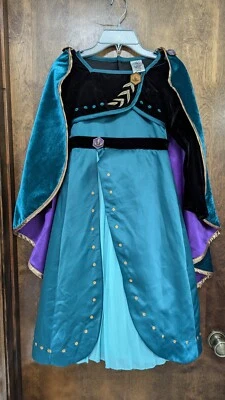 Disney👗Frozen 2 Anna Coronación Ceremonia Disfraz Halloween Vestido Juvenil Talla 5/6 Foto 1 de 4