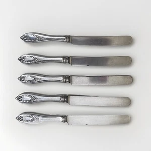 Lot of 5 Antique Old Colony 10" Silverplate French Hollow Dinner Knives - Picture 1 of 2