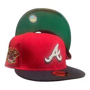 New Era Atlanta Braves Chain Stitched 59FIFTY Fitted Hat Wool Cap Size 7 1/2 - Bild 1 von 6