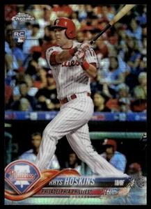 2018 Topps Chrome #70 Rhys Hoskins Prism Refractor - Imagen 1 de 2