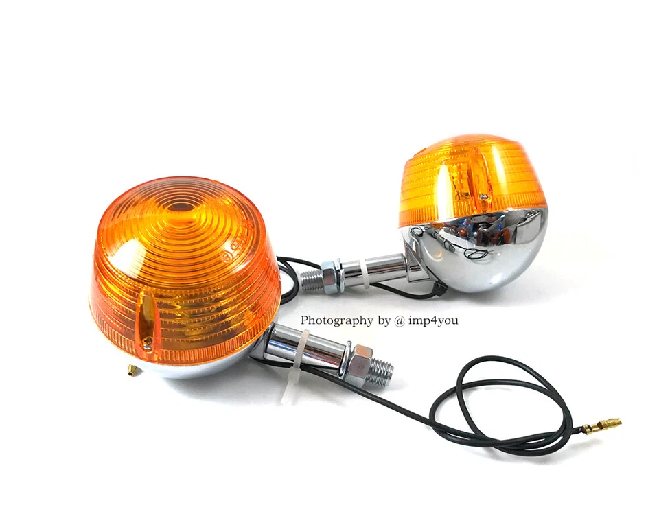 2X Rear turn signal indicator winker for 73-77 Suzuki TC100 TS100 TS75 Amber len - Image 1 of 2