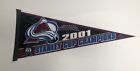 2001 Colorado Avalanche Stanley Cup Champions Pennant Full Size 29"
