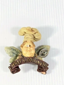 TBC 1998 Whats Cooking Angel Chef Resin Pin Brooch - Picture 1 of 5