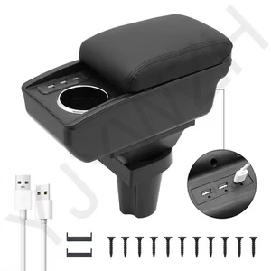 Double Layer Armrest Box for HONDA CRZ CR-Z With 6 USB Ports And Cup Holder - Picture 1 of 9