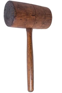 Mazo de carpintería grande vintage de 41 onzas de 14" de largo, 6-3/4" x 4" - Imagen 1 de 4