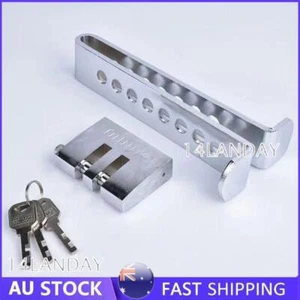CAR LOCK SECURITY STEERING WHEEL ANTI-THEFT CLUTCH BRAKE PEDAL STAINLESS CLAMP - Picture 1 of 7