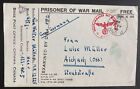 1944 prisonnier de guerre allemand camp de prisonniers de guerre 133 au Canada couverture de carte postale pour l'Allemagne