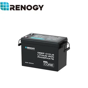 Renogy 12V 200Ah Lithium Battery Solar Iron Phosphate Core Mini Home RV Camping - Picture 1 of 8