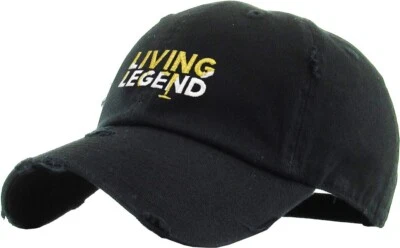Living Legend Distressed Black Dad Hat – Adjustable by KB Ethos - Image 1 of 3