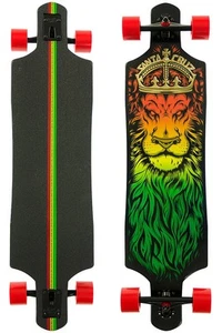 Lion God Rasta Drop Thru Cruzer Freeride Longboard Deck Complete 40" - Picture 1 of 1