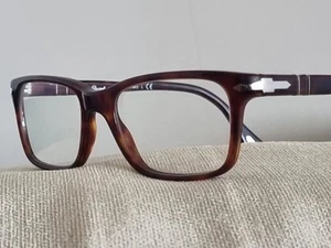 PERSOL 3030-V EYEGLASSES POLISHED TORTOISESHELL BROWN & CHROME A FASHION CLASSIC - Picture 1 of 12