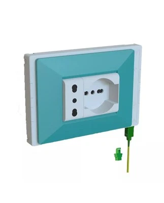 Presa Fibra Ottica Universale a cornice, FTTH, FTTC,RJ11, kit completo - Immagine 1 di 4