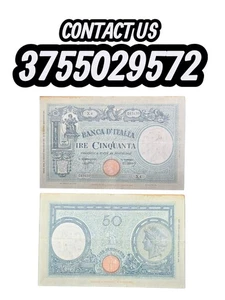 50 LIRE BARBETTI GRANDE  "L"   (FASCIO )  DECR 31 - 03 -  1943 serie X RIF. A1F5 - Imagen 1 de 15