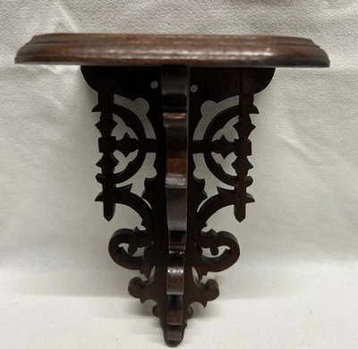 Vtg Intricate Hand Carved Wooden Victorian Wall Scones/Bracket/Consoles/Shelf - Image 1 of 4