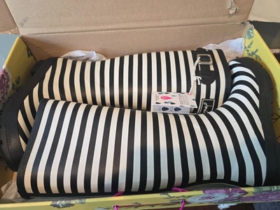 Botas de Lluvia Joules Molly Welly Negras Blancas Rayas Talla EU 39 US 8 NUEVAS UK 6 Foto 1 de 4