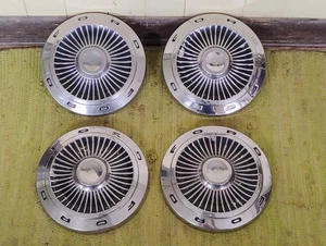 1963 Ford Dog Dish HUB CAPS 10 1/2" Set of 4 Galaxie 500 HIPO 1963 - Picture 1 of 6