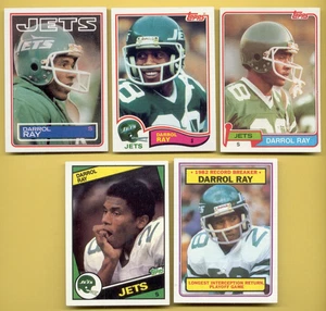 1981-1984 Topps Darrol Ray New York Jets 5-Card Lot Rookie RC Record Breaker - Bild 1 von 1
