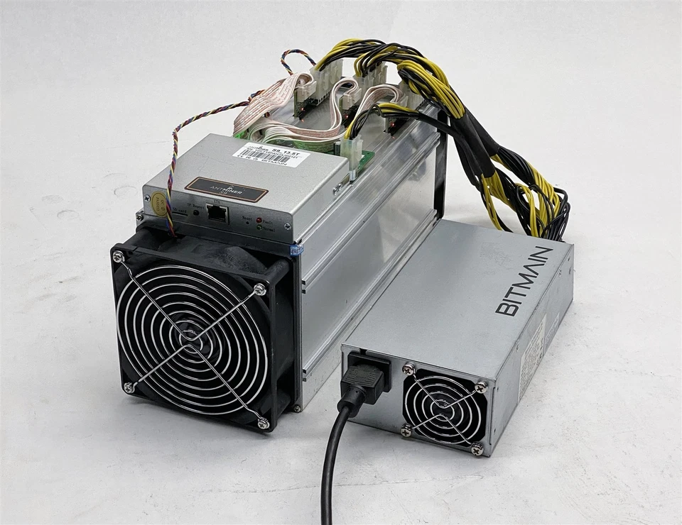 Bitmain Antminer S9 13.5T ASIC Bitcoin BTC Miner W/ APW3 Power Supply Unit - Image 1 of 4