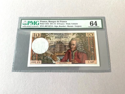 France 10 Francs P-147d 1972  PMG 64 - Image 1 of 4