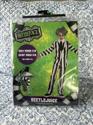 Beetlejuice ребенка Kids костюм для Хэллоуина размер средний 8-10 новый - Изображение 1 из 4