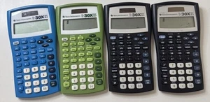 Texas Instruments ti-30x iis Scientific Calculators Tested No Covers Lot Of 4 - Picture 1 of 3